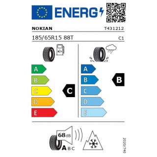 Winterreifen 185/65 R15 88T Nokian WR D4