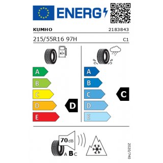 Winterreifen 215/55 R16 97H Kumho Wintercraft WP51