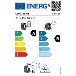 Ganzjahresreifen 215/45 R20 95T Goodyear Vector 4Seasons G3